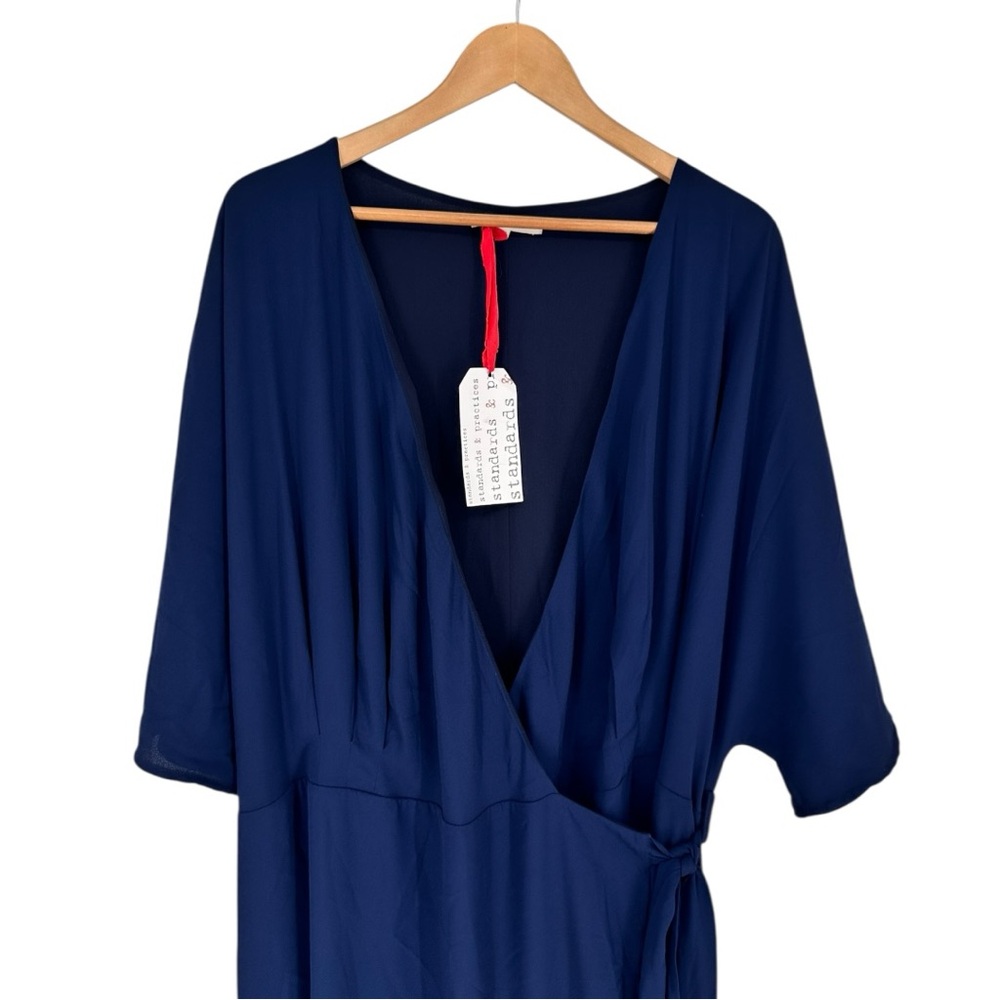 Standards & Practices Olivia Kimono-Sleeve Maxi Wrap Dress size 3X NWT - Picture 4 of 13